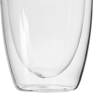 Leonardo DUO Doppelwandbecher 2er Set, Glas für Tee und Kaffee, Heissgetränk Tasse, Höhe 11 cm, 300 ml, Glas, 053060 13