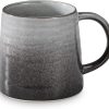 TELANKS Kaffeetasse Groß, Cappuccino Tassen Steingut, 500 ml Kaffeetasse Keramik, Große Tasse, Kaffeetasse Porzellan, Große Teetasse mit Henkel (Grey) 23