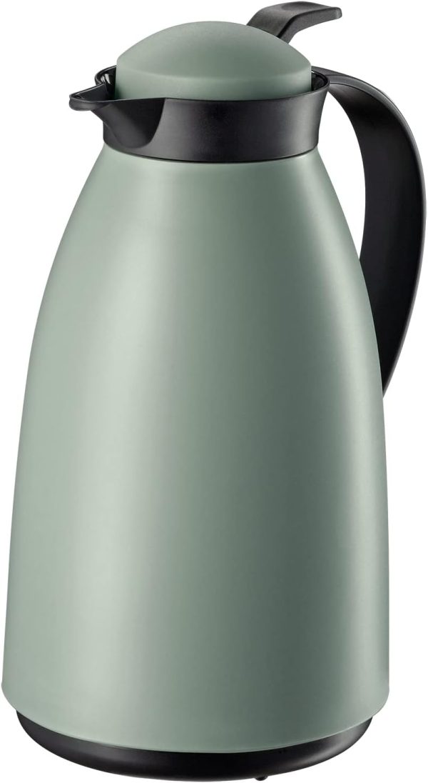 Cilio Imola Isolierter Getränke-Servierer mit Glaseinsatz, Grün/Grau, 100 ml 1