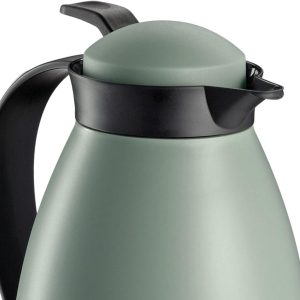 Cilio Imola Isolierter Getränke-Servierer mit Glaseinsatz, Grün/Grau, 100 ml 6