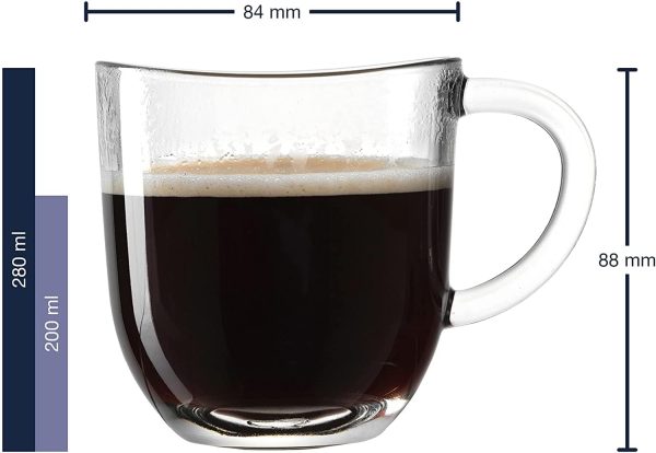 LEONARDO Glas-Tasse mit Gravur personalisiert/Namen +Motiv, Latte-Macchiato & Tee Glas graviert, Kaffeebecher Geschenk zum Geburtstag, Jahrestag für Frauen Männer/Mama Papa (Napoli, 280ml) 8