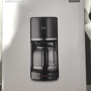 KHG Kaffeemaschine KA-187S in schwarz, Filtermaschine mit Permanentfilter, 12 Tassen, 1,5L, Timer, programmierbarer Startzeit, LED-Display, abnehmbarer Wassertank, Abschaltautomatik 6