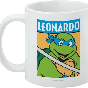 Teenage Mutant Ninja Turtles Leonardo Keramik-Kaffeetasse, originelles Geschenk für Kaffee, Tee und heiße Getränke, 325 ml, Weiß 8