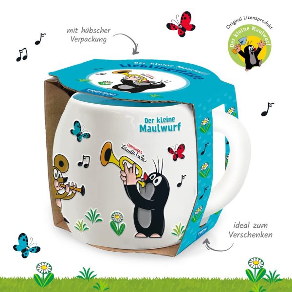 Trötsch Der kleine Maulwurf 3D Keramiktasse Lieblingstasse Musik: Kaffeetasse Teetasse Geschenkidee Geschenk Tasse Zubehör – 2. Januar 2023 2