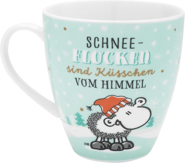 Sheepworld Tasse mit Motiv "Schneeflocken" | Porzellan, 450 ml | Kaffeetasse mit Wintermotiv, Mehrfarbig, Tasse mit Spruch | Geschenk Winter | 49938 2