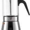 GRÄWE Espressokocher aus Edelstahl mit Glaskanne, für Induktion und alle Herdarten geeignet, spülmaschinengeeignet, 9 Tassen, 360 ml 20