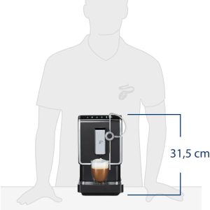 Tchibo Kaffeevollautomat Esperto Pro mit One Touch Funktion für Caffè Crema, Espresso und Milchspezialitäten, Anthrazit [Energieklasse A] 16