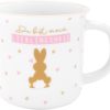 GRUSS & CO Tasse mit Motiv "Hase" | Kaffeetasse, New Bone China, 35 cl | Geschenk Ostern, Freunde, Geburtstag | 48034 16