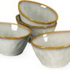 Ramen Schüssel, Pastaschalen aus Steingut 4-teiliges Schalen Set, Dessertschale, Snackschale, Eisschale, Schüssel 600ml - Vintage Design 14