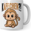 Käffchen Tasse Geschenk Kaffeetasse mit Spruch lustig Kaffee-Becher mit Affen-Motiv Teetasse Geschenkidee Kaffee-Liebhaber Kaffeetrinker und Kaffee-Fans Kaffee-Verehrer (Weiß) 22