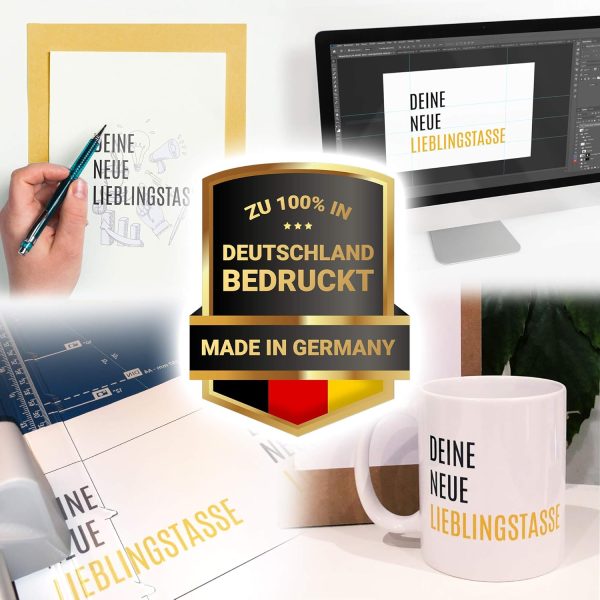 Käffchen Tasse Geschenk Kaffeetasse mit Spruch lustig Kaffee-Becher mit Affen-Motiv Teetasse Geschenkidee Kaffee-Liebhaber Kaffeetrinker und Kaffee-Fans Kaffee-Verehrer (Weiß/Grün) 7