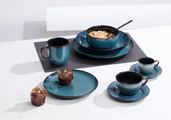 Ritzenhoff & Breker Bali Kaffeetassen, 220 ml, Moderne Teetasse mit Farbverläufen, Skandinavisches Design mit Reaktivglasur, Steinzeug, Blau 3