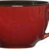 Ritzenhoff & Breker Gambia Kaffeetassen, 220 ml, Moderne Teetasse mit Farbverläufen, Skandinavisches Design mit Reaktivglasur, Steinzeug, Rot 23