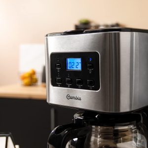 Cecotec Programmierbare Tropfkaffeemaschine Coffee 66 Smart Plus. 980W, Fassungsvermögen 12 Tassen, ExtemAroma-Technologie, AutoClean-Funktion, Edelstahldesign, LCD-Bildschirm, 1,5L Fassungsvermögen 12