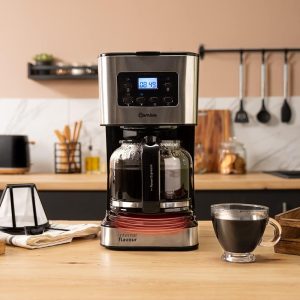 Cecotec Programmierbare Tropfkaffeemaschine Coffee 66 Smart Plus. 980W, Fassungsvermögen 12 Tassen, ExtemAroma-Technologie, AutoClean-Funktion, Edelstahldesign, LCD-Bildschirm, 1,5L Fassungsvermögen 16