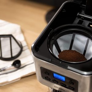 Cecotec Programmierbare Tropfkaffeemaschine Coffee 66 Smart Plus. 980W, Fassungsvermögen 12 Tassen, ExtemAroma-Technologie, AutoClean-Funktion, Edelstahldesign, LCD-Bildschirm, 1,5L Fassungsvermögen 18