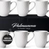 MIAMIO – 6 x 400 ml – Kaffeetassen Set/Becher – Moderne Keramik Tasse Matt – Kaffeetasse groß – Palmanova Kollektion (Weiß) 20