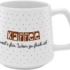 GRUSS & CO Tasse konisch "Kaffee" | Steinzeug, 43 cl, mehrfarbig | Geschenk Freunde | 48452 8