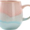 FülleMore 500ml große Kaffeetasse Porzellan Kaffeebecher mit Henkel Cappuccinotasse Kakaobecher Teetasse Keramikbecher für Büro und Zuhause (Rosa) 22