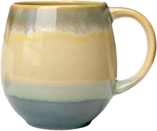 FülleMore 500ml große Kaffeetasse Porzellan Kaffeebecher mit Henkel Cappuccinotasse Kakaobecher Teetasse Keramikbecher für Büro und Zuhause (Blau) 1
