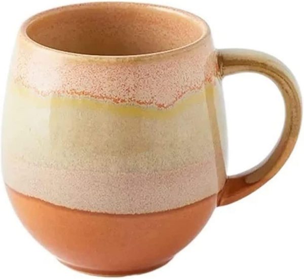 FülleMore 500ml große Kaffeetasse Porzellan Kaffeebecher mit Henkel Cappuccinotasse Kakaobecher Teetasse Keramikbecher für Büro und Zuhause (Braun) 1