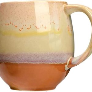 FülleMore 500ml große Kaffeetasse Porzellan Kaffeebecher mit Henkel Cappuccinotasse Kakaobecher Teetasse Keramikbecher für Büro und Zuhause (Braun) 8