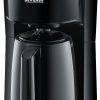 SEVERIN Filterkaffeemaschine mit Thermokanne, Kaffeemaschine für bis zu 8 Tassen, ansprechende Filtermaschine mit Isolierkanne, schwarz, 1 Liter, KA 9306 25