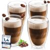 ElbFuchs® Doppelwandige Latte Macchiato Gläser Set [4x 350ml] Kristallklare Thermogläser doppelwandig | Ideal als Cappuccino Gläser | Kaffegläser | Teegläser 20