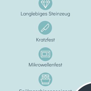 Steingut Kaffeetassen 6 Pers. Ibiza Hochwertiges Mediterranes TEST SEHR GUT Tassen Set, Spülmaschinen-, Mikrowellen- und Kratzfest - Stylisches Tee- und Kaffeebecher Set - Pure Living in Tiefblau 14