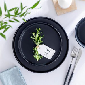 Steingut Kaffeetassen 6 Pers. Manhattan Hochwertiges Urban Style TEST SEHR GUT Tassen Set, Spülmaschinen-, Mikrowellen- und Kratzfest- Stylisches Tee- und Kaffeebecher Set- Pure Living in matt schwarz 21