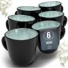 Steingut Kaffeetassen 6 Pers. Ibiza Hochwertiges Mediterranes TEST SEHR GUT Tassen Set, Spülmaschinen-, Mikrowellen- und Kratzfest - Stylisches Tee- und Kaffeebecher Set - Pure Living in Salbeigrün 22