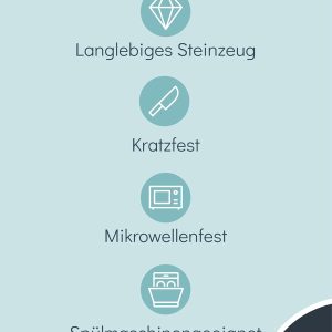 Steingut Kaffeetassen 6 Pers. Ibiza Hochwertiges Mediterranes TEST SEHR GUT Tassen Set, Spülmaschinen-, Mikrowellen- und Kratzfest - Stylisches Tee- und Kaffeebecher Set - Pure Living in Petrol 14