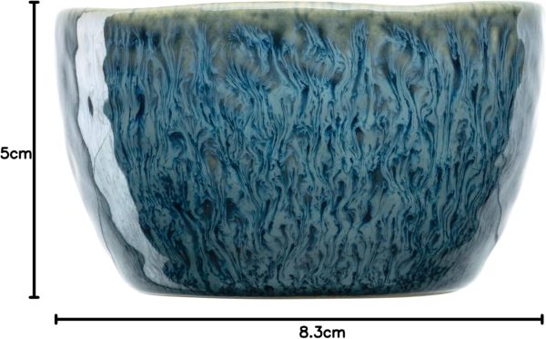LEONARDO Matera Keramikschale - Dip-Schale aus Keramik - Durchmesser 8,3 cm, Höhe 5 cm - Inhalt 150 ml - Mikrowellengeeignet, spülmaschinenfest - Schüssel in blau 10
