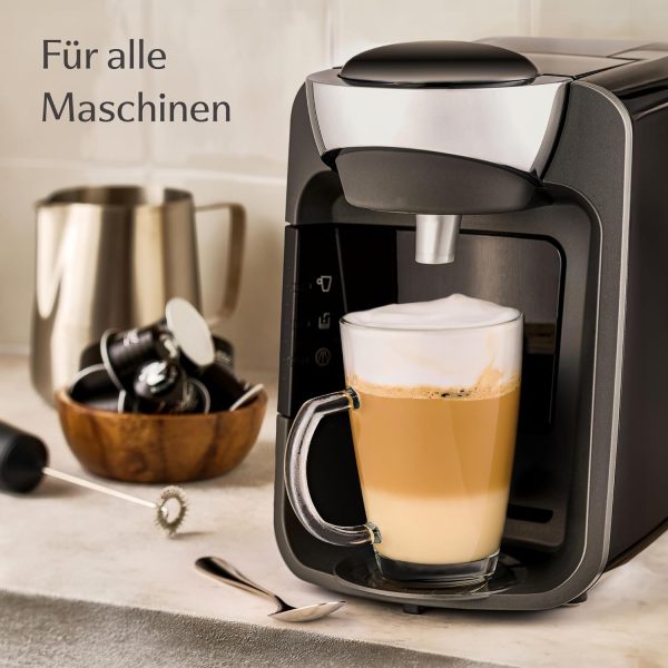 Cosumy 12 Latte Macchiato Gläser mit Henkel und Löffel - 300ml - Hält lange warm - Ideale Größe für Kaffeevollautomaten - Spülmaschinenfest 3