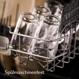 Cosumy 12 Latte Macchiato Gläser mit Henkel und Löffel - 300ml - Hält lange warm - Ideale Größe für Kaffeevollautomaten - Spülmaschinenfest 16