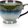 TELANKS Kaffeetasse Groß, 500 ml Große Tasse, Cappuccino Tassen Steingut, Tasse Keramik, Kaffeetasse aus Porzellan, Teetasse mit Henkel, Kaffeebecher Steingut 20