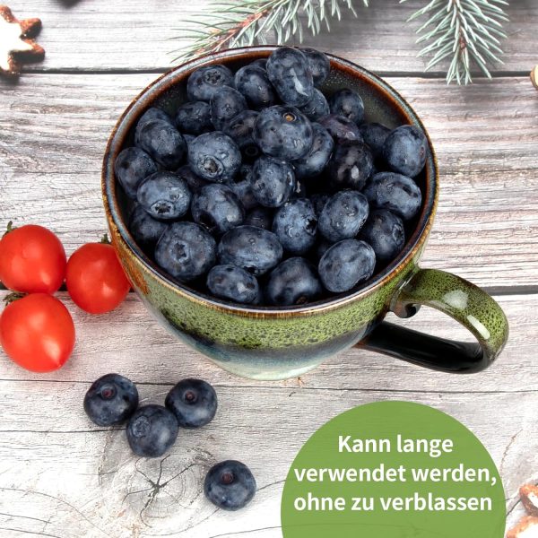 TELANKS Kaffeetasse Groß, 500 ml Große Tasse, Cappuccino Tassen Steingut, Tasse Keramik, Kaffeetasse aus Porzellan, Teetasse mit Henkel, Kaffeebecher Steingut 6