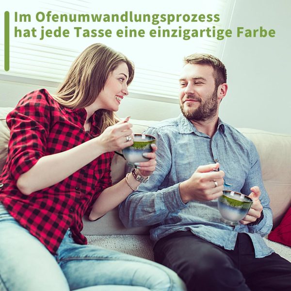 TELANKS Kaffeetasse Groß, 500 ml Große Tasse, Cappuccino Tassen Steingut, Tasse Keramik, Kaffeetasse aus Porzellan, Teetasse mit Henkel, Kaffeebecher Steingut 7
