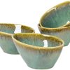 Henten Home Müslischalen Salatschüsseln, Pastaschalen aus Steingut, 4-teiliges Schalen Set, Dessertschale, Snackschale, Eisschale, Schüssel 600ml 26