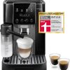 De'Longhi Magnifica Start ECAM222.60.BG, Kaffeevollautomat mit LatteCrema-Milchsystem für Automatischen Cappuccino, 4-Direktwahl-Tasten, Soft-Touch-Bedienfeld, "x2"-Funktion, 1450W, Schwarz/Grau 22
