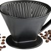 Kaffeefilter Matt Schwarz Permanentfilter Porzellanfilter Größe 4 cilio 11