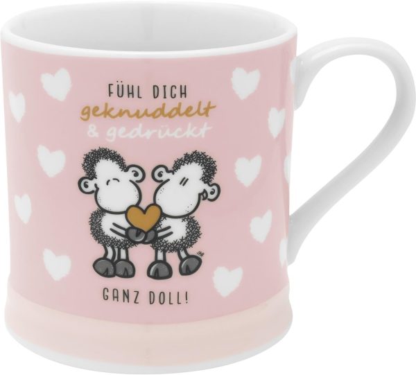Sheepworld Tasse Motiv "Knuddel" | Kaffeetasse, Porzellan, Tasse mit Spruch, 40 cl, in Geschenkbanderole | Geschenk Paare, Liebe, Valentinstag | 48564 1