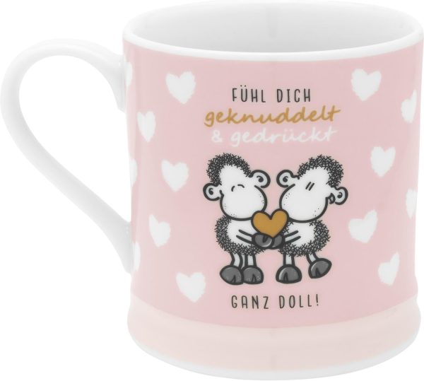 Sheepworld Tasse Motiv "Knuddel" | Kaffeetasse, Porzellan, Tasse mit Spruch, 40 cl, in Geschenkbanderole | Geschenk Paare, Liebe, Valentinstag | 48564 3