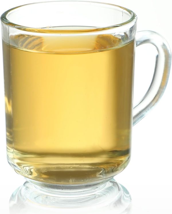 KADAX Durchsichtiger Glasbecher mit Griff, spülmaschinenfeste Trinkgläser mit Henkel, Kaffeegläser aus Glas, Teegläser, Wassergläser, Glastassen für Heiß (6 x 240ml) 5