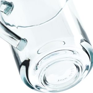 KADAX Durchsichtiger Glasbecher mit Griff, spülmaschinenfeste Trinkgläser mit Henkel, Kaffeegläser aus Glas, Teegläser, Wassergläser, Glastassen für Heiß (6 x 240ml) 24