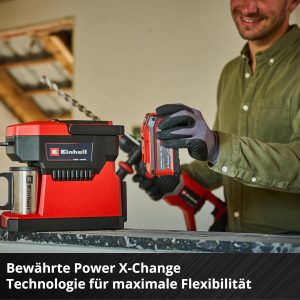 Einhell Akku-Kaffeemaschine TE-CF 18 Li-Solo Power X-Change (18 V, 240 ml Wasserbehälter, für Filterkaffee & Kaffeepads, Tragegriff, inkl. Kaffeetasse mit Deckel, ohne Akku) 22