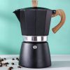 Zoojoy Mokka-Topf, italienische Kaffeemaschine, 6 Tassen/283,5 g, Espressomaschine für Herd, Campinghandbuch, Kubanische Kaffeemaschine, Kaffeemaschine, Perkolator (schwarz) 26
