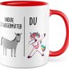 Tasse Schwiegermutter Geschenk Andere Schwiegermütter - Du, Kaffeetasse Schwiegermama Geschenk für Frauen Ehe Hochzeit, Geschenkidee Frau Verlobung Geburtstag Muttertag Kaffee-Becher (Weiß/Rot) 16
