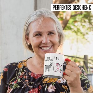 Tasse Schwiegermutter Geschenk Andere Schwiegermütter - Du, Kaffeetasse Schwiegermama Geschenk für Frauen Ehe Hochzeit, Geschenkidee Frau Verlobung Geburtstag Muttertag Kaffee-Becher (Weiß/Rot) 10