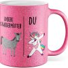 Tasse Schwiegermutter Geschenk Andere Schwiegermütter - Du, Kaffeetasse Schwiegermama Geschenk für Frauen Ehe Hochzeit, Geschenkidee Frau Verlobung Geburtstag Muttertag Kaffee-Becher (Weiß/Glitzer) 22